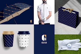 build a fresh clean and premium brand visual identity guideline logo design