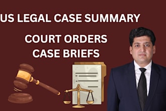 professionally summarise US legal cases and court orders