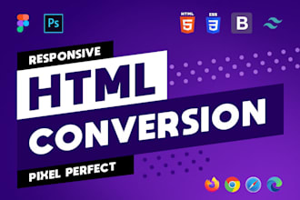 convert figma, and PSD to clean, responsive, SEO friendly HTML