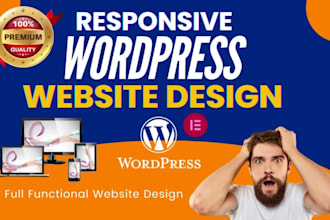 create responsive wordpress website design and wordpress blog website