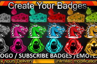 design twitch sub badges and discord emotes