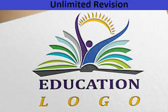 do hand drawn education logo for school college institutes