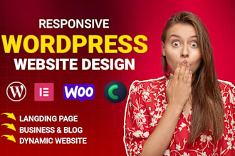 wordpress website design elementor, crocoblock, or ecommerce website