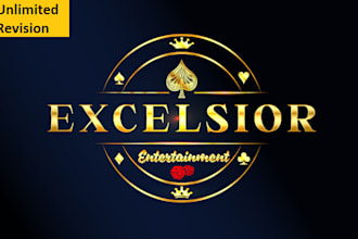 design luxury hand drawn entertainment music studio logo