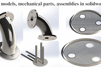 designs mechanical parts and 3d products modeling in solidworks