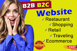 develop restaurant, shopping, ecommerce, retail, travelling sites