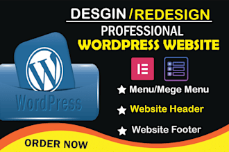 design or redesign professional wordpress website