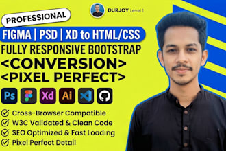 convert figma to html, psd to html css bootstrap website