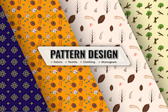 make seamless textile, repeat fabric clothing patterns