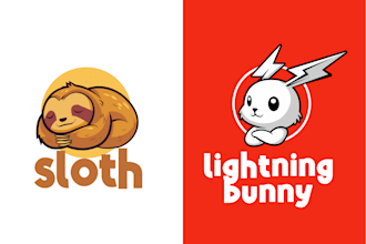 design cartoon mascot logo character brand