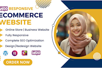 design a woocommerce wordpress website with SEO optimization