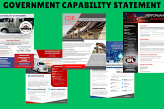 design federal government business capability statement for government contract