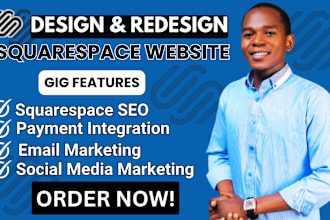 do squarespace website design and redesign, squarespace website development, seo