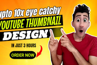design eye catchy youtube thumbnail podcast thumbnail