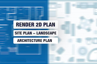 render 2d floor plan or architecture plan or sitemap