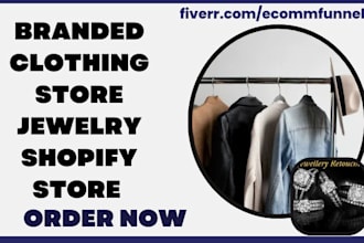 design clothing shopify store fashion jewelry dropshipping store website