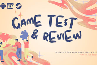 professionally test games and review on PC, itch and android
