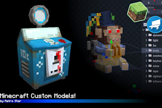 create a minecraft blockbench model and texture bedrock and java