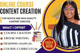 course video creation, do training manual courses content, online course content
