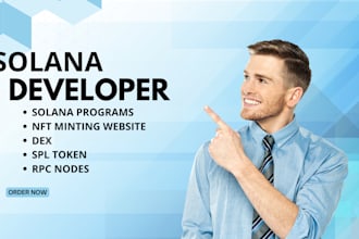 develop solana smart contract, web3 dapp, solidity, rust