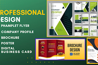 make digital pamphlet flyer poster brochure company profile