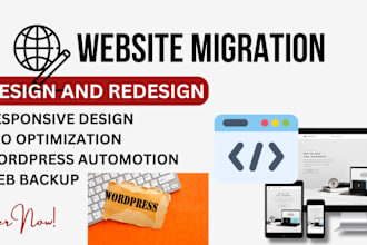 design wix weebly wordpress website, squarespace  for website migration design