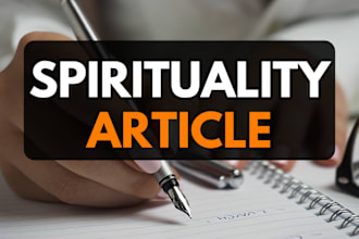 write flawless SEO spirituality articles or blog posts