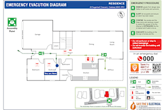 create fire escape and evacuation plan