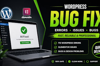fix wordpress errors, elementor issues and bugs quickly