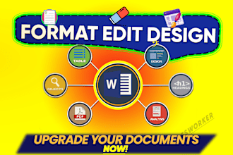 edit, design, format microsoft ms word document to create layout expertly