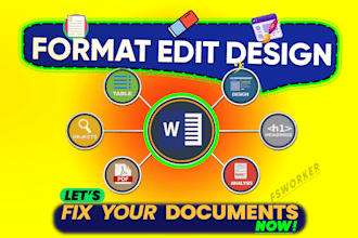edit, design, format your ms word document and create layout expertly