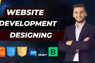 design website in HTML , CSS bootstrap