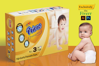 create product packaging design, box design, product label, mailer box mockup