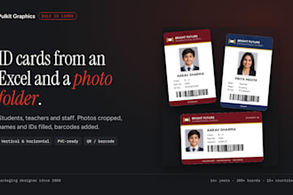 design print ready id card for school company or office