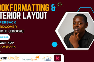 do book formatting and layout for amazon KDP and ingramspark