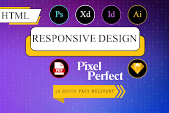 convert figma to html, psd to html, bootstrap 5 or tailwind