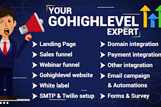 build your gohighlevel website and funnel as a gohighlevel expert