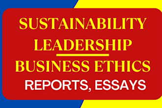 do sustainability, ethics, strategic management and leadership reports
