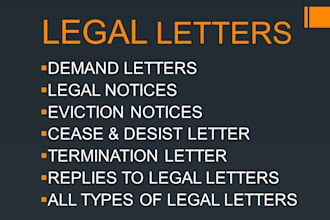 advocate for you by drafting phenomenal legal letters