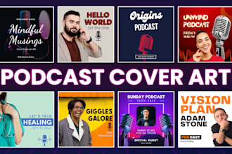design professional podcast cover art