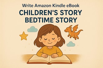 write amazon kindle ebook, children story, kids book, bed time story,book writer