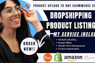 add product to your shopify store, or etsy, ebay amazon listing store