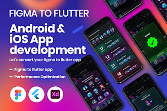 convert figma to flutter code, android and IOS app