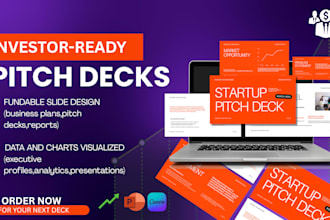 design a startup pitch deck and investor presentation