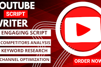 be your youtube script writer and do scriptwriting for all niches