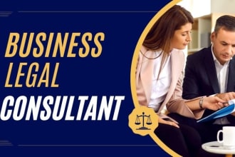 be your business legal consultant, researcher, writer for all legal documents
