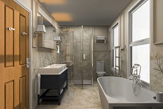 3d design bathrooms, kitchens, TV walls and bedrooms using virtual worlds