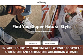 design ecommerce sneakers shopify store sneakers website footwear sneakers store