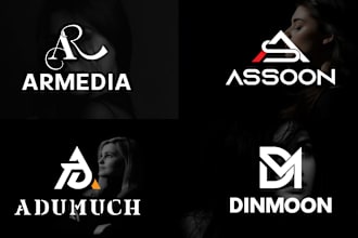 do luxury minimalist monogram and initial fashion clothing brand logo design