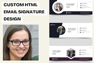 design custom clickable HTML email signature for gmail outlook apple